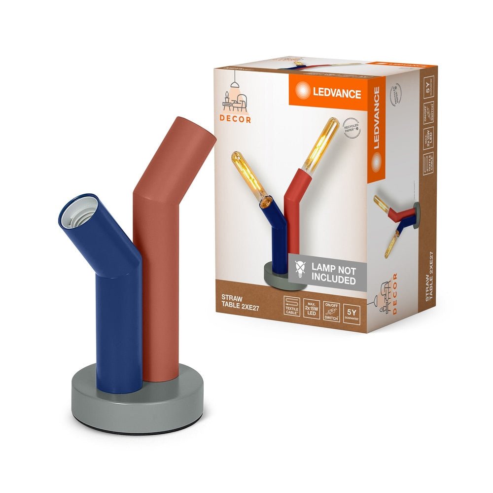 Barevná stolní lampa dekorativní 2x E27 15W STRAW TABLE