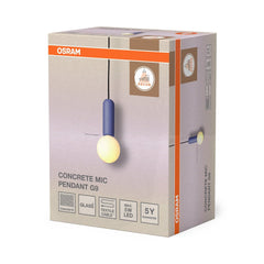 4058075848382 - Betonové závěsné svítidlo Concrete Mic, 1x G9, Modré - Czechia LEDVANCE e - shop