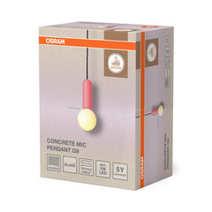 4058075848344 - Betonové závěsné svítidlo Concrete Mic, 1x G9, Růžové - Czechia LEDVANCE e - shop