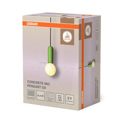 4058075848405 - Betonové závěsné svítidlo Concrete Mic, 1x G9, Zelené - Czechia LEDVANCE e - shop