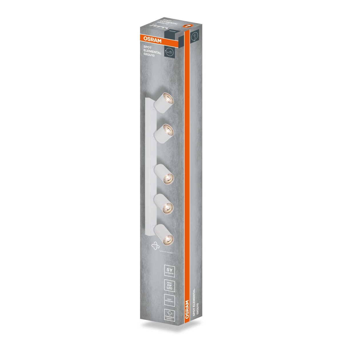 4099854587733 - Bílá Bodovka LED SPOT ELEMENTAL 5xGU10 605 mm - Bodovka - Czechia LEDVANCE e - shop