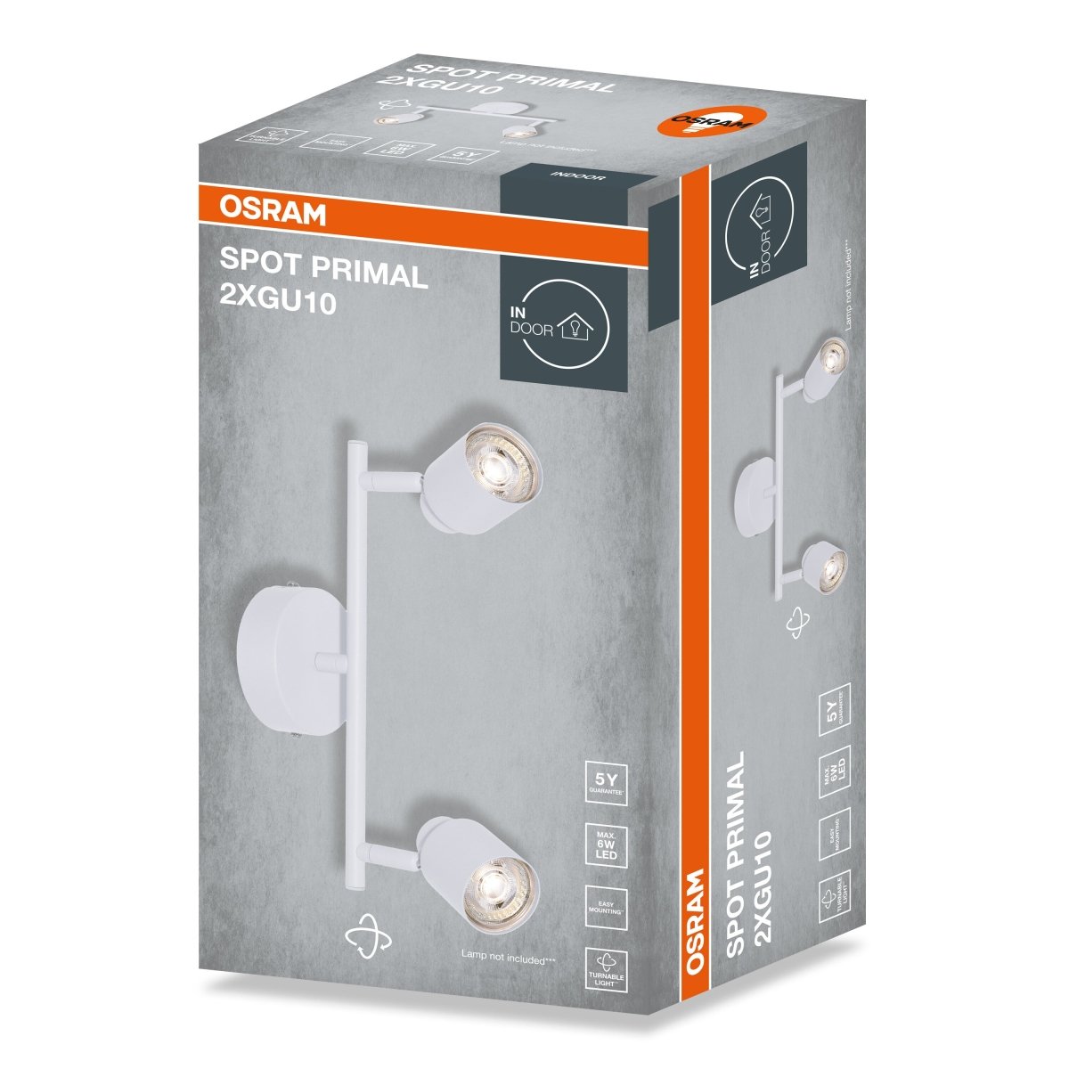 4099854587443 - Bílá Bodovka LED SPOT PRIMAL 2xGU10 300 mm - Bodovka - Czechia LEDVANCE e - shop