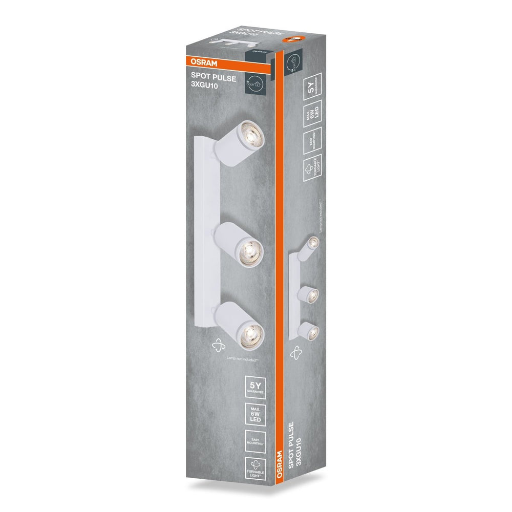 Bílá Bodovka LED SPOT PULSE 3xGU10 371 mm