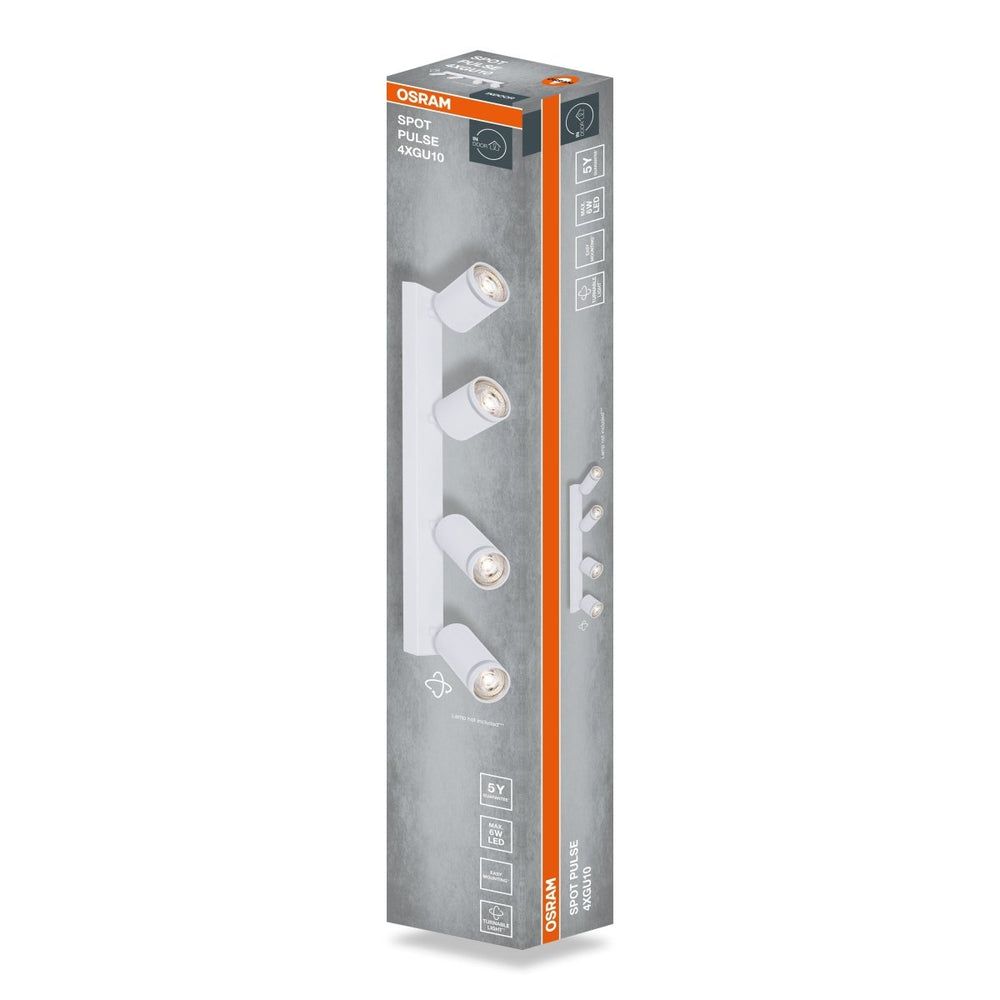 Bílá Bodovka PULSE 4xGU10 490 mm