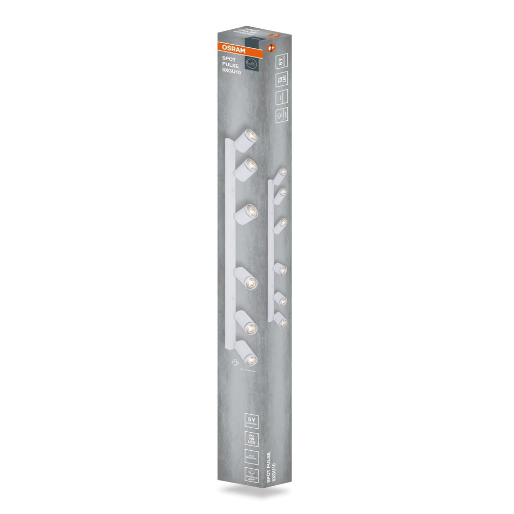 Bílá Bodovka PULSE 6xGU10 900 mm