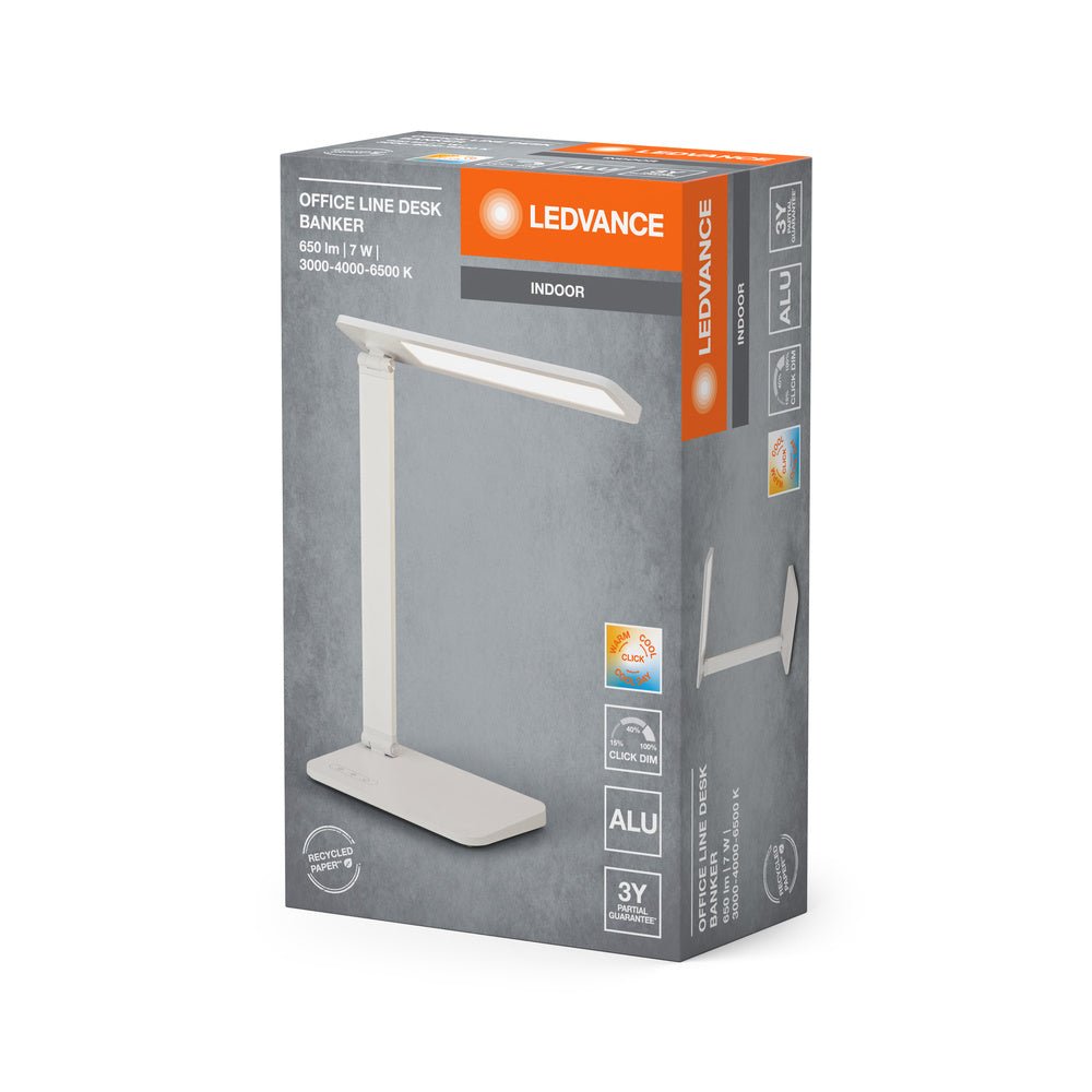 4058075842960 - Bílá stolní lampa 7W OFFICE BANKER, laditelná bílá - Stolní lampa - LEDVANCE e - shop
