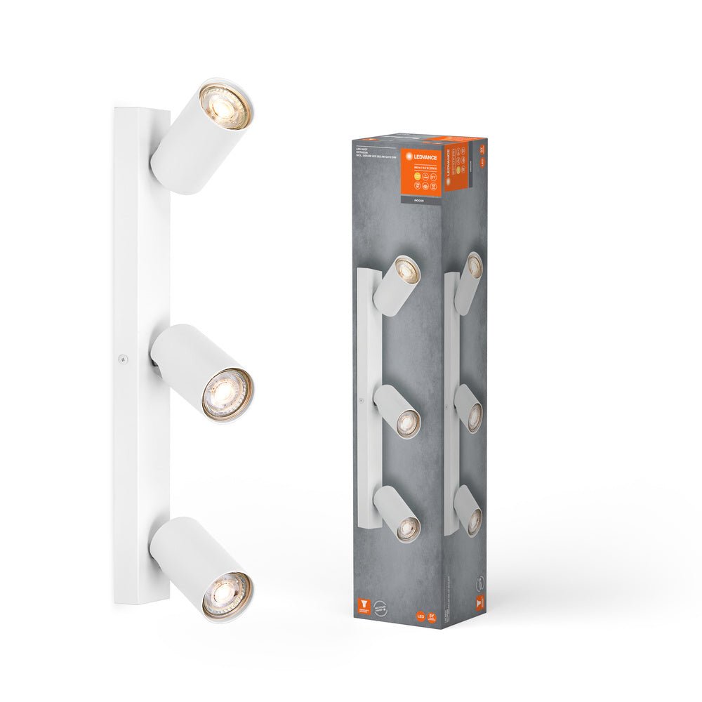 Bílé LED nástěnné svítidlo 3 x GU10 OCTAGON, teplá bílá