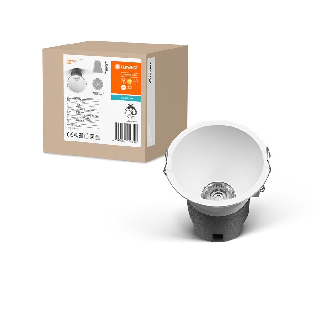 Bílé LED podhledové svítidlo 10 W SPOT 93mm, studená bílá