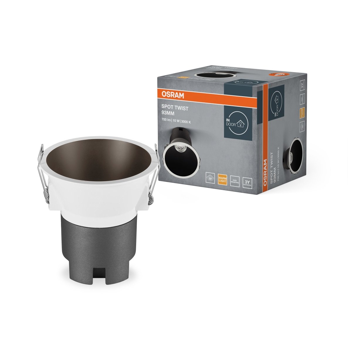 4099854446993 - Bílé LED podhledové svítidlo 10 W SPOT 93mm, teplá bílá OSRAM - Podhledové svítidlo - LEDVANCE e - shop