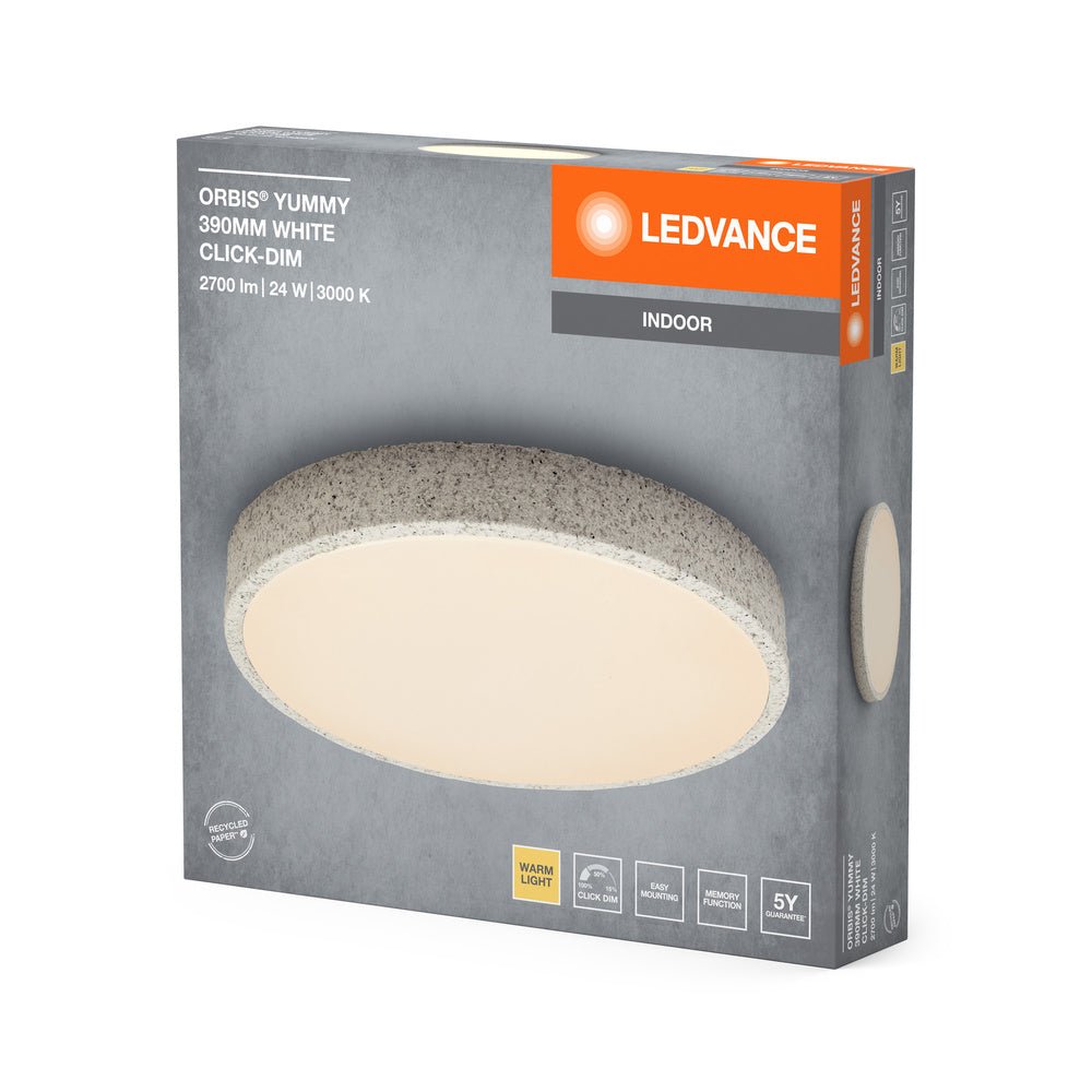 4099854283826 - Bílé LED stropní svítidlo 390 mm ORBIS, teplá bílá - Stropní svítidlo - LEDVANCE e - shop