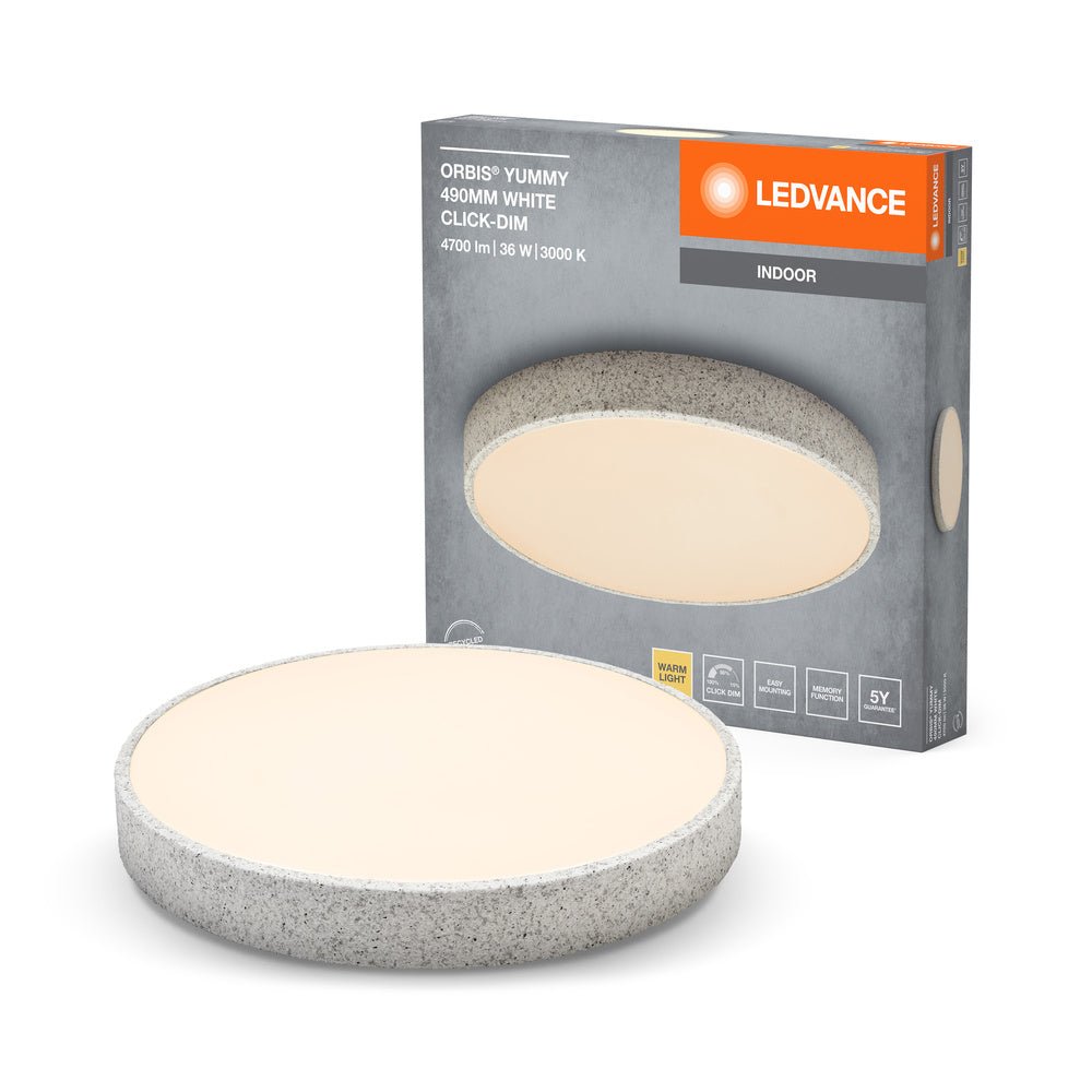 Bílé LED stropní svítidlo 490 mm ORBIS, teplá bílá