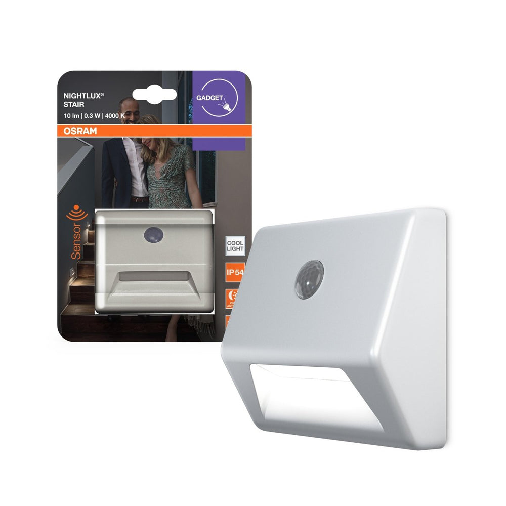 Bílé noční orientační LED světlo na schody STAIR s čidlem OSRAM