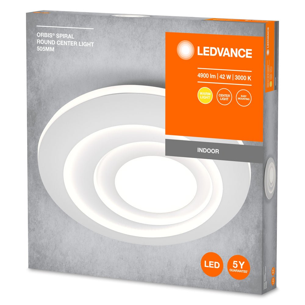 4099854093203 - Bílé spirálové LED stropní svítidlo ORBIS 505mm, teplá bílá - Stropní svítidlo - LEDVANCE e - shop
