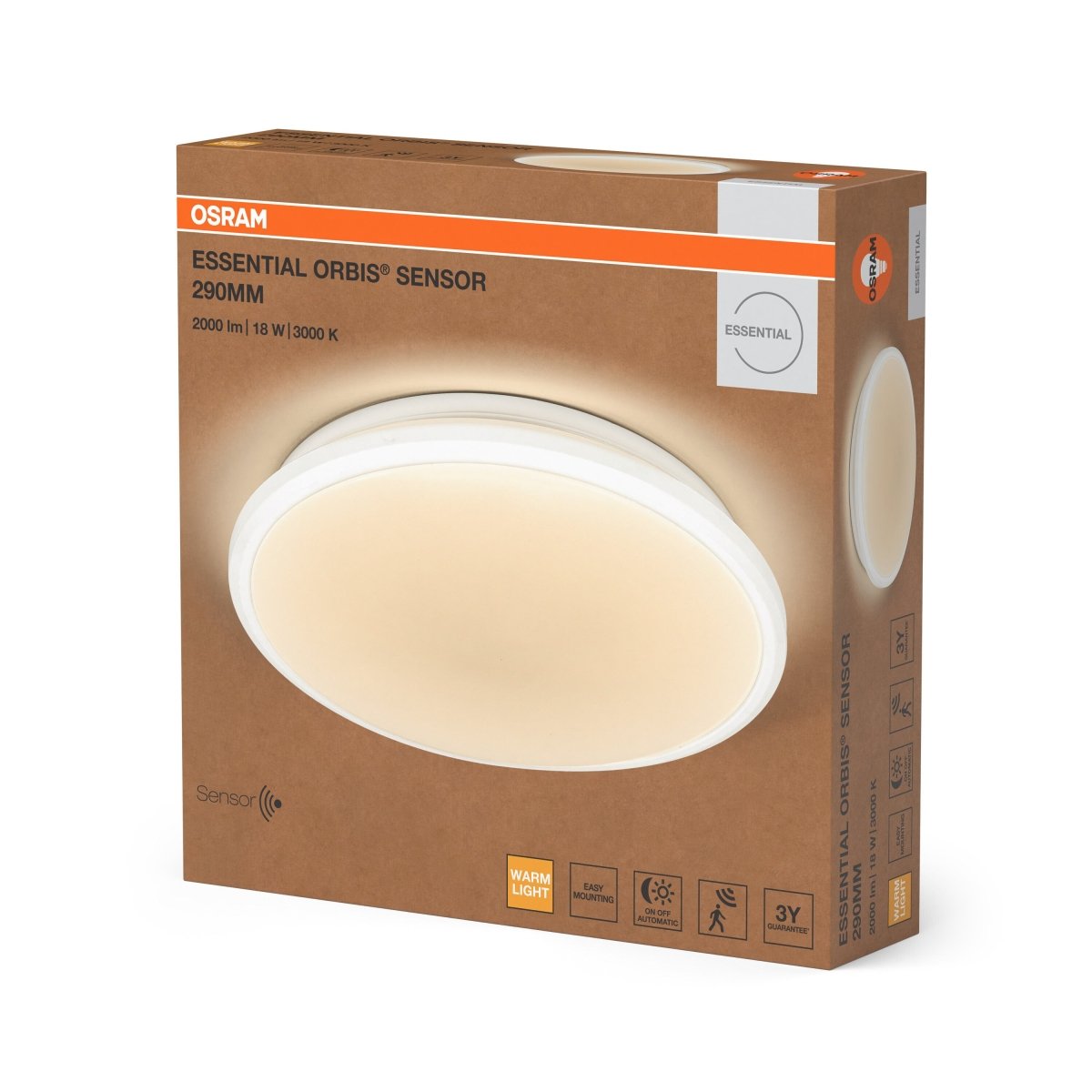 4058075855120 - Bílé stropní svítidlo 18 W Teplá bílá 290mm - Stropní svítidlo - LEDVANCE e - shop