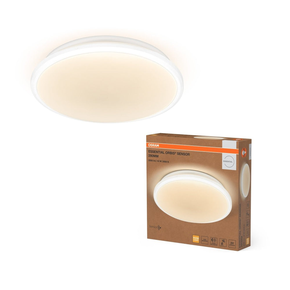 Bílé stropní svítidlo 18 W Teplá bílá 290mm