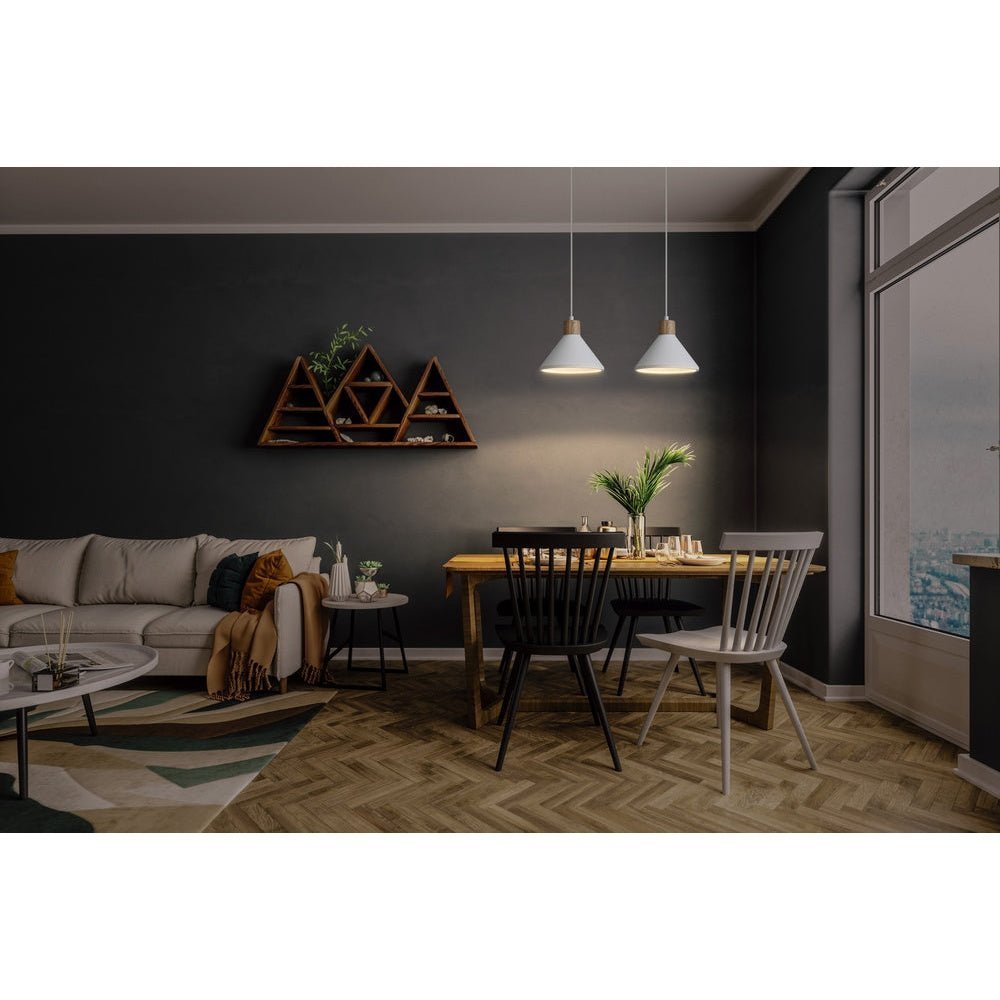 4058075838406 - Bíle stropní svítidlo E27 220 mm PLASTER WOOD PENDANT - Lustr - Czechia LEDVANCE e - shop