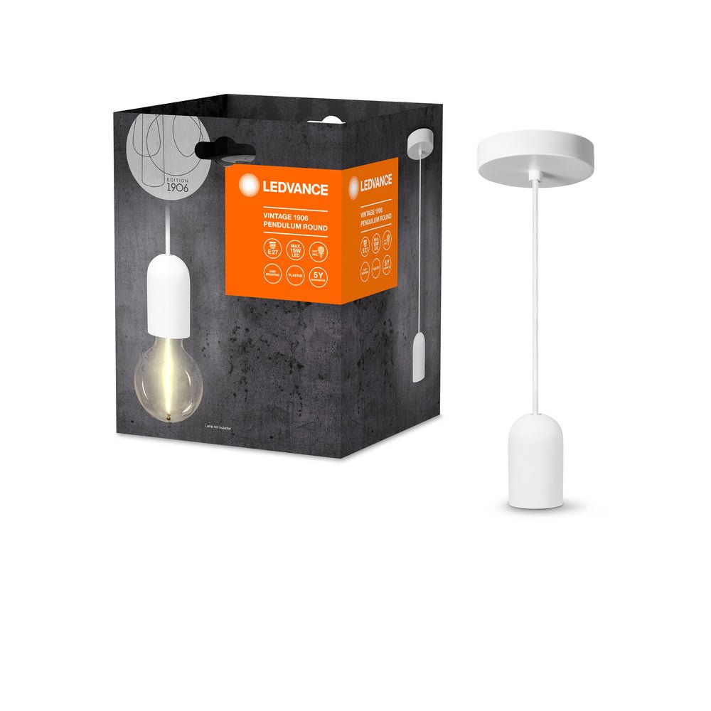 Bílé stropní svítidlo E27 max 15 W PENDULUM ROUND