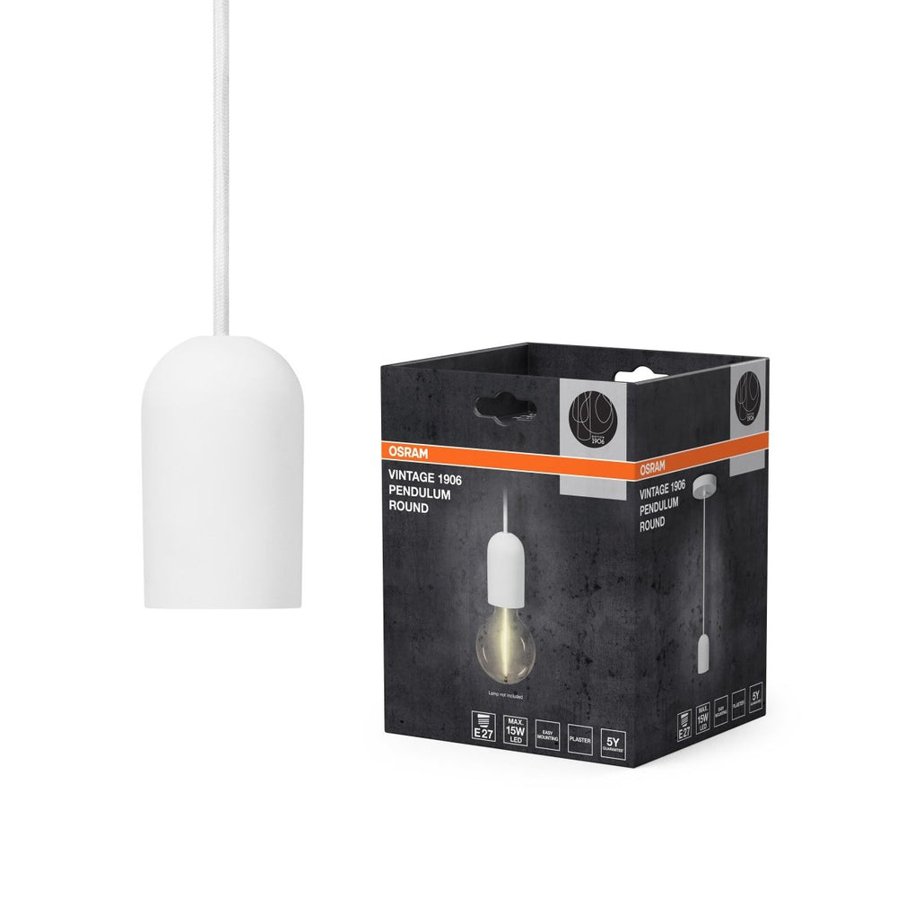 Bílé stropní svítidlo E27 max 15 W PENDULUM ROUND OSRAM