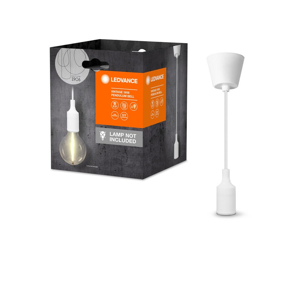 Bílé stropní svítidlo E27 max 15 W VINTAGE BELL