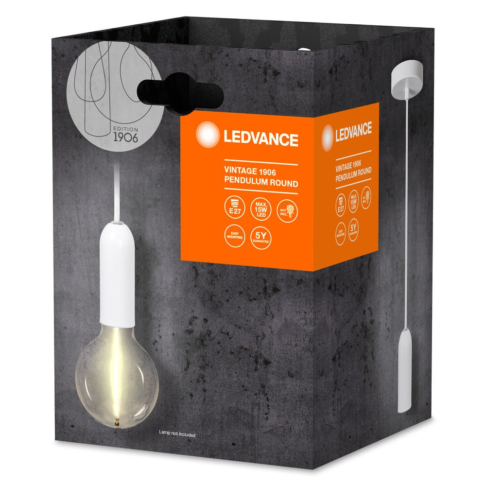 4099854092565 - Bílé stropní svítidlo E27 max 15 W VINTAGE ROUND - Stropní svítidlo - LEDVANCE e - shop