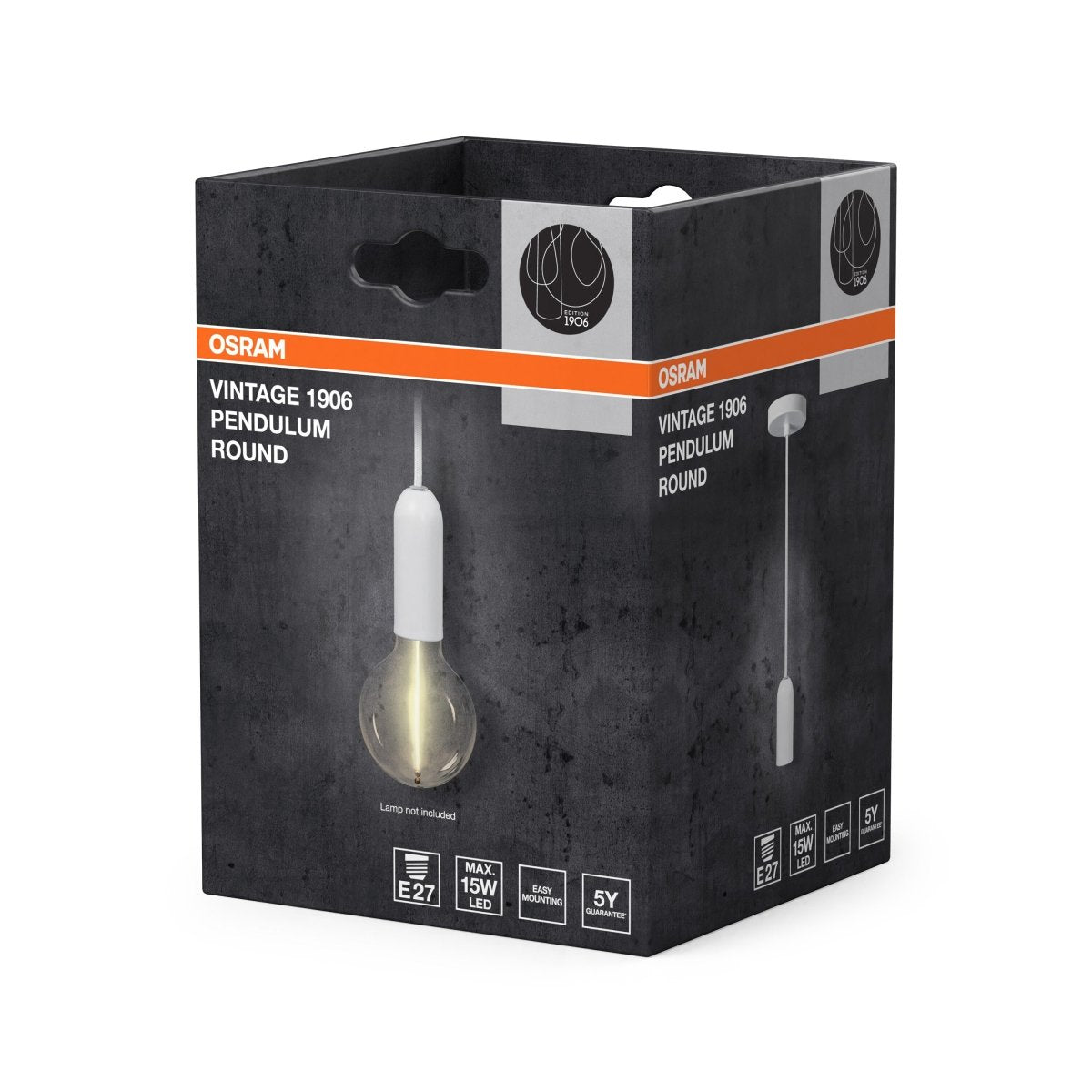 4099854419577 - Bílé stropní svítidlo E27 max 15 W VINTAGE ROUND OSRAM - Stropní svítidlo - LEDVANCE e - shop