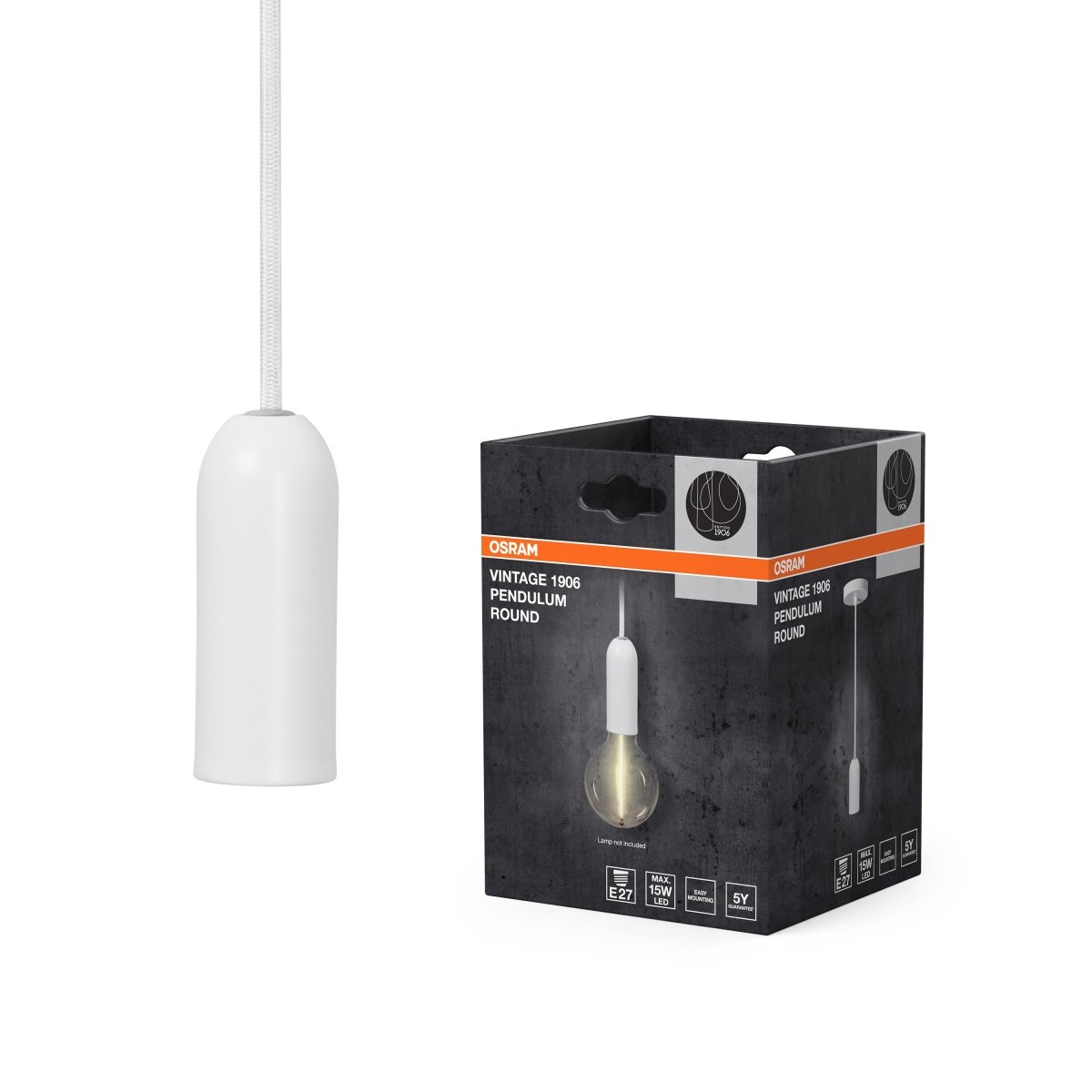 4099854419577 - Bílé stropní svítidlo E27 max 15 W VINTAGE ROUND OSRAM - Stropní svítidlo - LEDVANCE e - shop