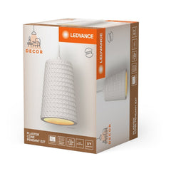 4058075838444 - Bílé stropní svítidlo E27 PLASTER CONE PENDANT - Lustr - Czechia LEDVANCE e - shop