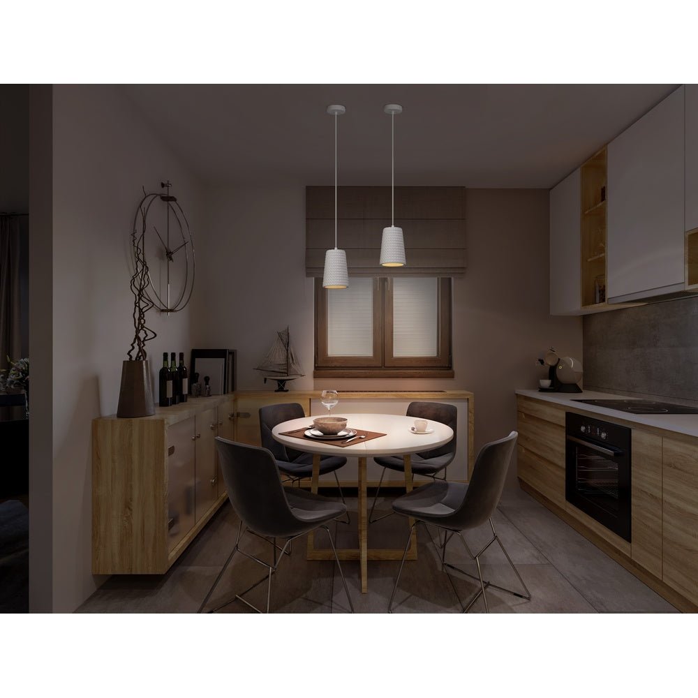 4058075838444 - Bílé stropní svítidlo E27 PLASTER CONE PENDANT - Lustr - Czechia LEDVANCE e - shop