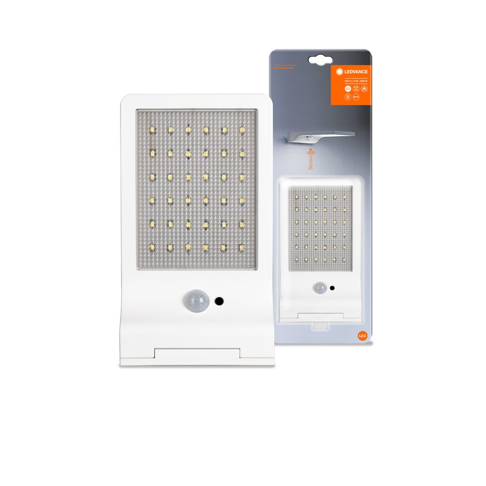 Bílé venkovní solární LED světlo DOOR SOLAR IP44 se senzorem