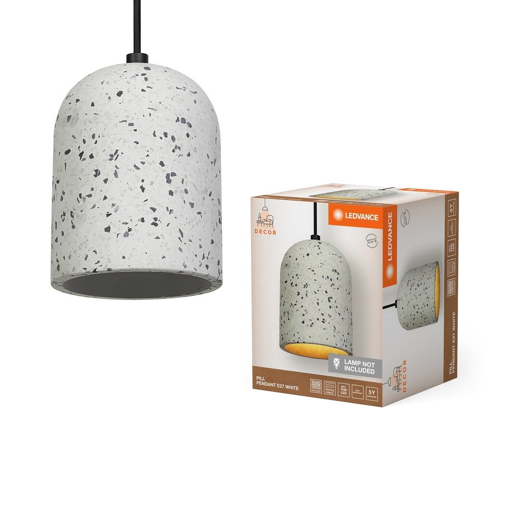 Bílý lustr dekorativní E27 15W PILL PENDANT
