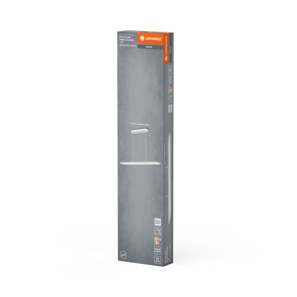 4058075848900 - Bílý lustr do pracovny 1m 57W PANEL ELLIPSE, studená bílá - Lustr - LEDVANCE e - shop