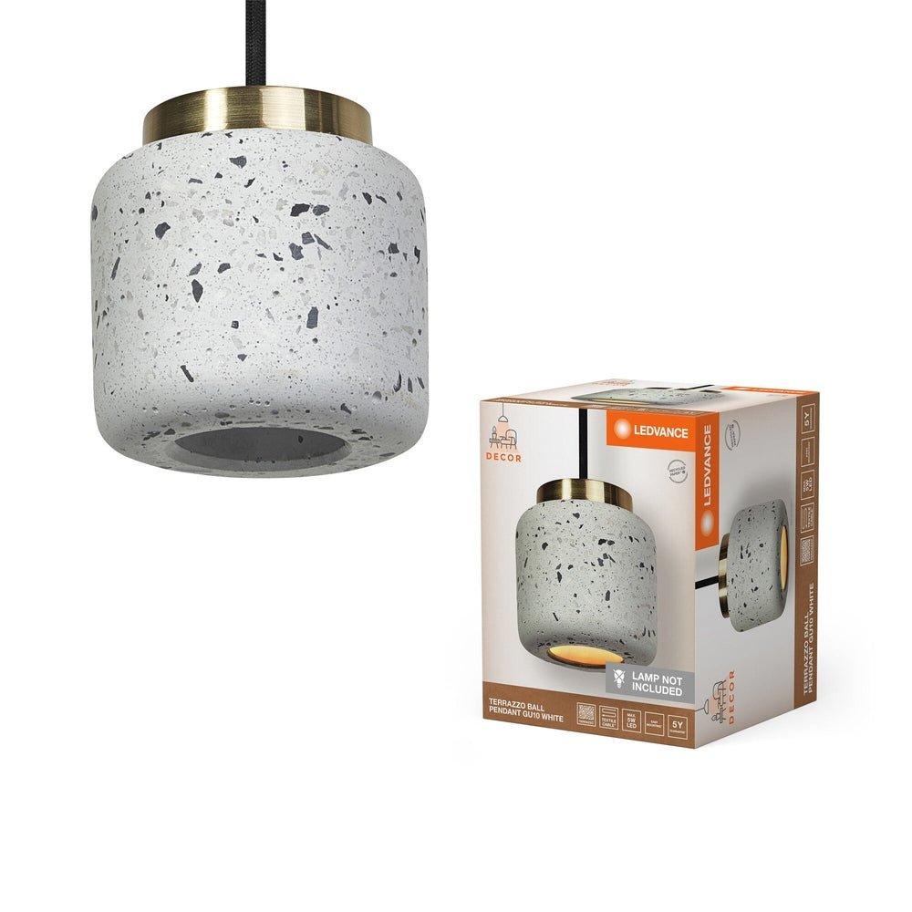 Bílý lustr GU10 5W TERRAZZO BALL PENDANT
