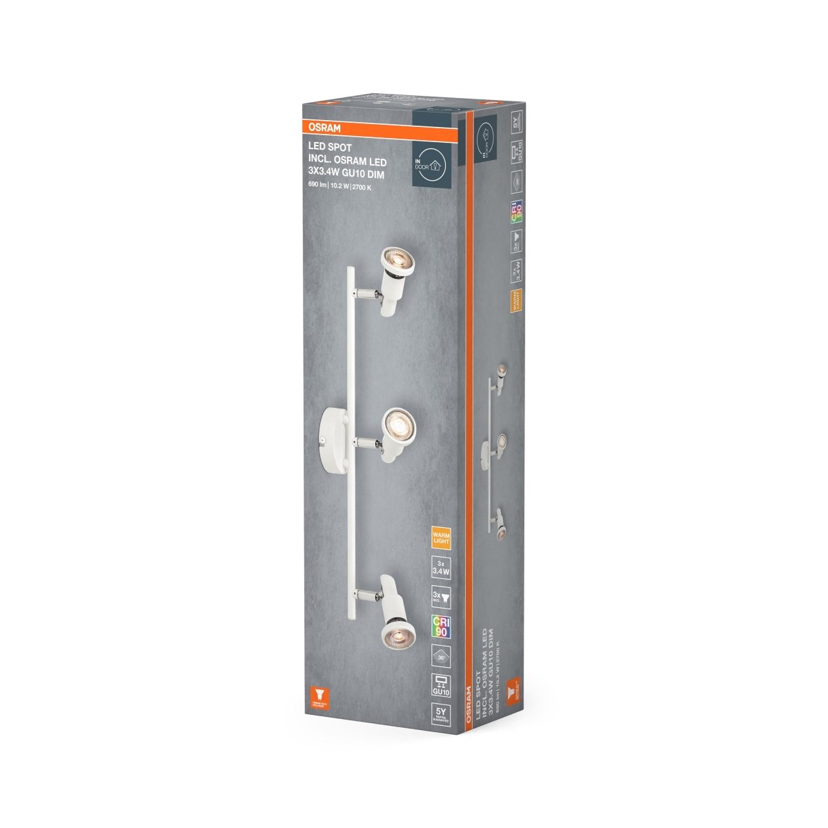 4099854474576 - Bílý reflektor 10,20 W Teplá bílá 486 mm - Reflektor - LEDVANCE e - shop