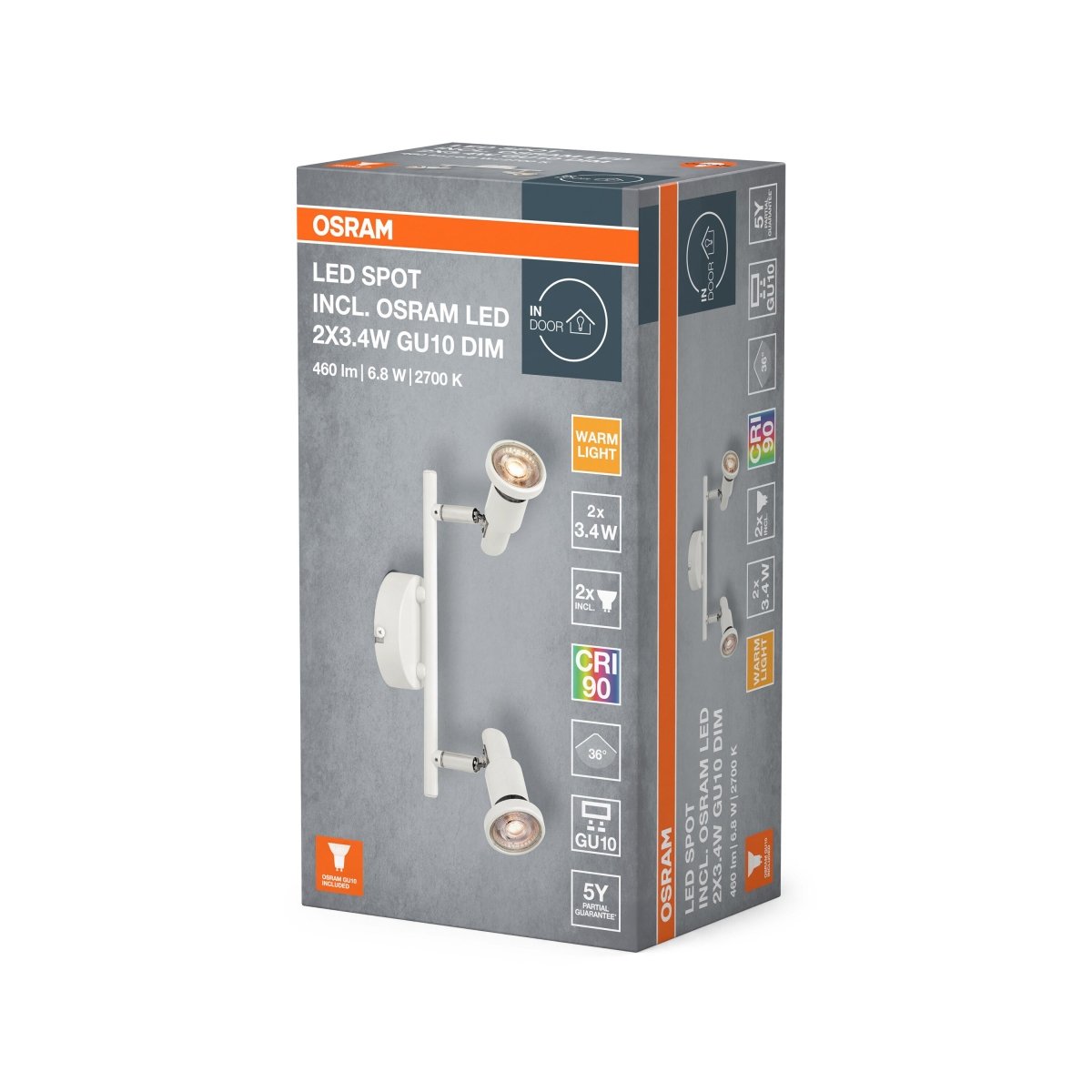 4099854474552 - Bílý reflektor 6,80 W Teplá bílá 256 mm - Reflektor - LEDVANCE e - shop