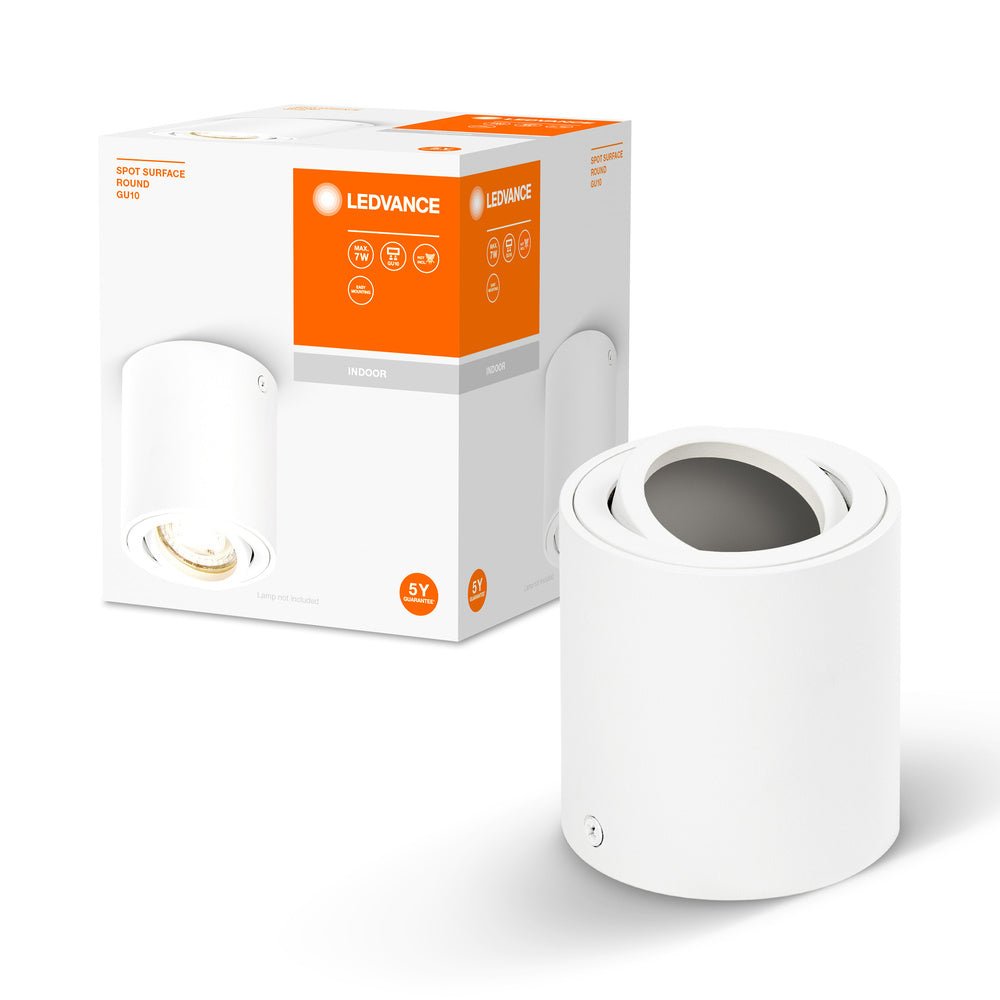 Bodové stropní svítidlo bílé GU10 SPOT SURFACE ROUND
