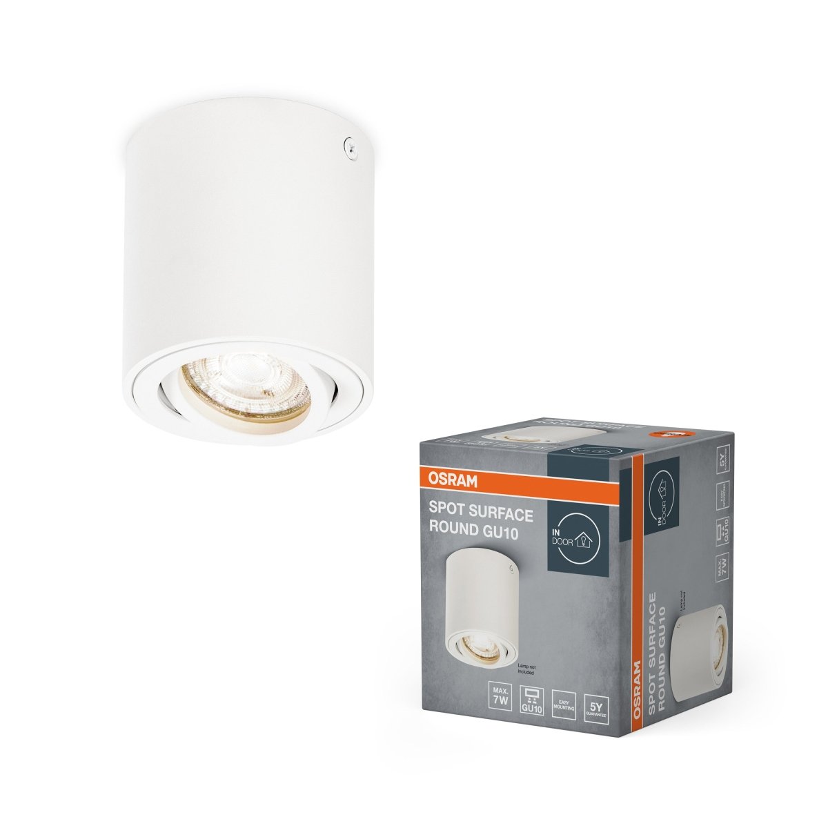 4099854446009 - Bodové stropní svítidlo bíléU10 SPOT SURFACE ROUND OSRAM - Podhledové svítidlo - LEDVANCE e - shop