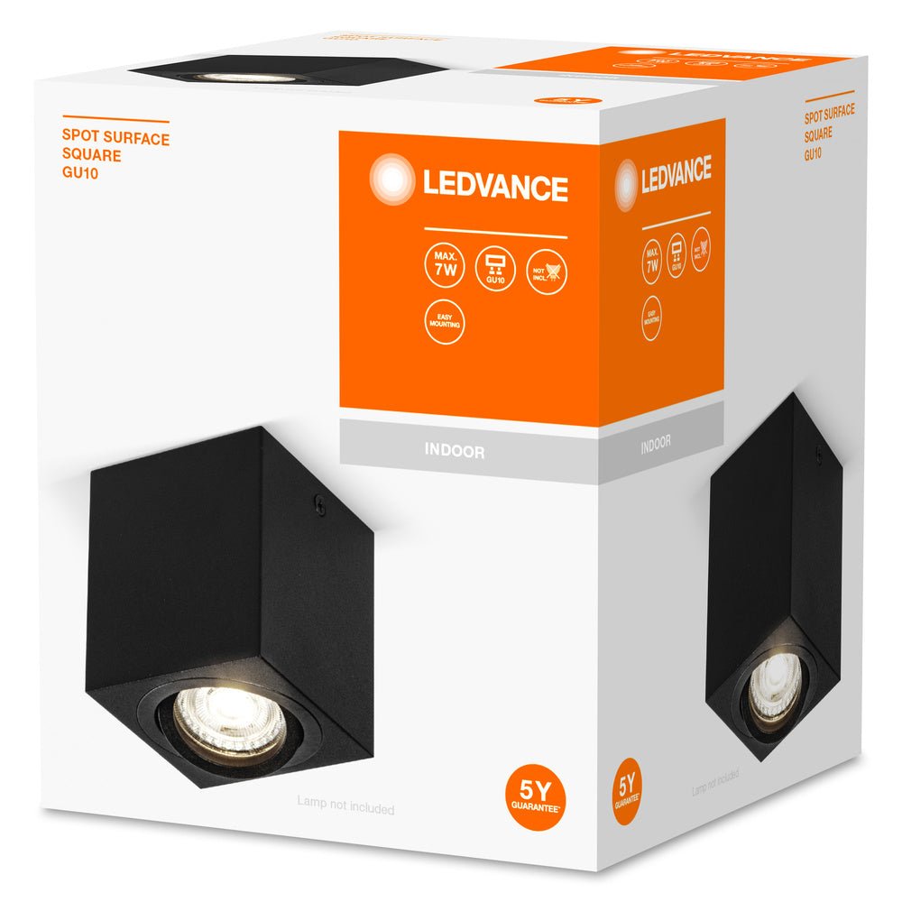 4058075758681 - Bodové stropní svítidlo černé GU10 SURFACE SQUARE - Podhledové svítidlo - LEDVANCE e - shop