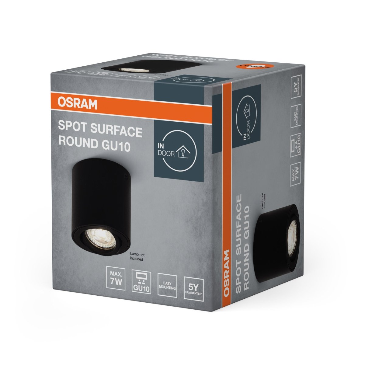 4099854445965 - Bodové stropní svítidlo černéU10 SPOT SURFACE ROUND OSRAM - Podhledové svítidlo - LEDVANCE e - shop