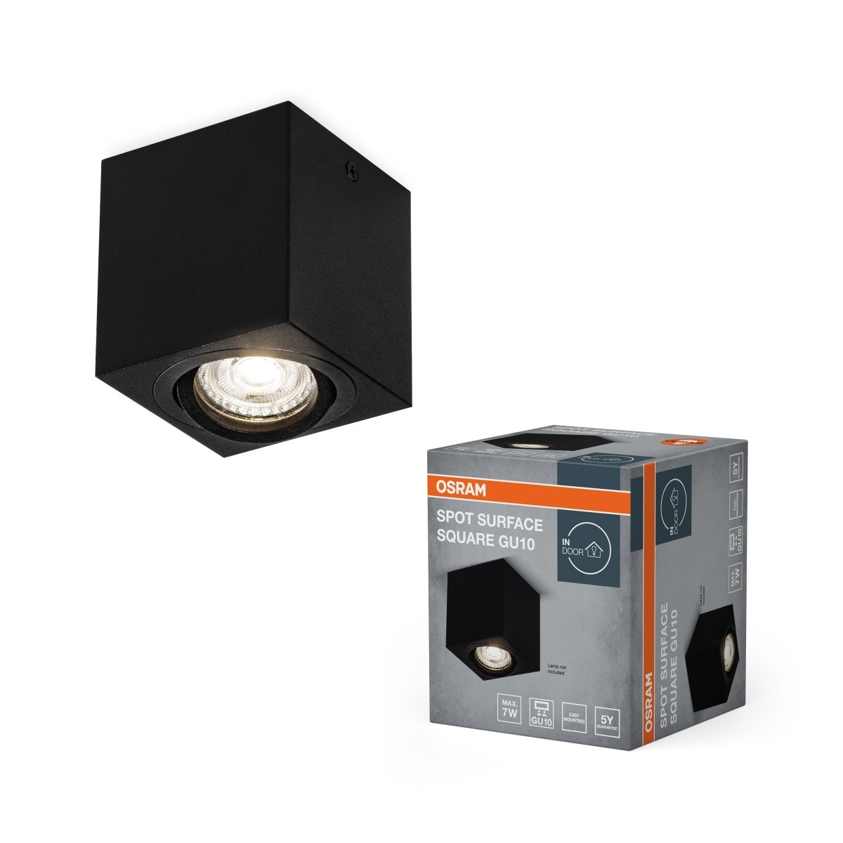 4099854446023 - Bodové stropní svítidlo černéU10 SURFACE SQUARE OSRAM - Podhledové svítidlo - LEDVANCE e - shop