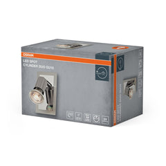 4058075852662 - Bodové svítidlo LED Cylinder Duo, 1x GU10, Kartáčovaný nikl - Czechia LEDVANCE e - shop