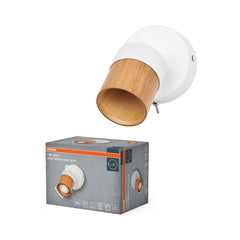 4058075852921 - Bodové svítidlo LED Half Wood Line, 1x GU10, Bílá/Dřevo - Czechia LEDVANCE e - shop