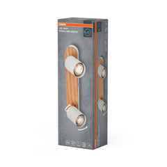 4058075852860 - Bodové svítidlo LED Wood Line, 2x GU10, Bílá/Dřevo - Czechia LEDVANCE e - shop