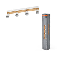 4058075852907 - Bodové svítidlo LED Wood Line, 4x GU10, Bílá/Dřevo - Czechia LEDVANCE e - shop