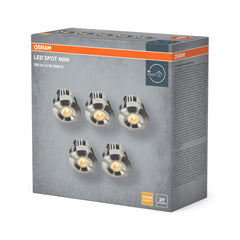 4099854596353 - Bodový set MINI SPOT 6W, Teplá Bílá, Saténový nikl 5ks - Reflektor - Czechia LEDVANCE e - shop