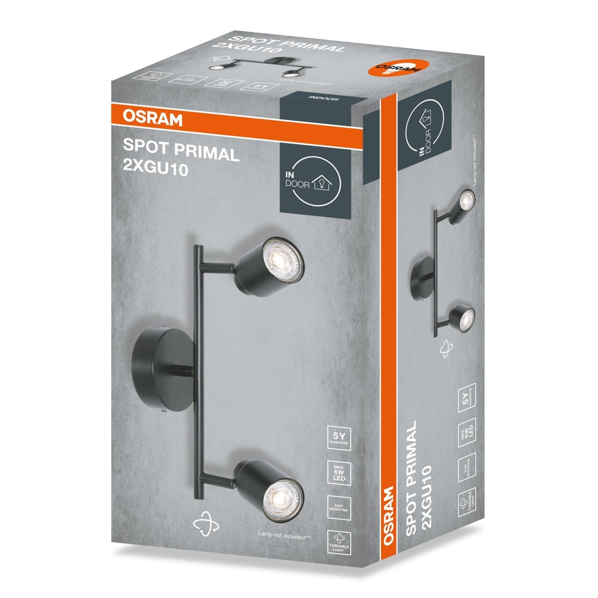 4099854587344 - Černá Bodovka LED SPOT PRIMAL 2xGU10 - Bodovka - Czechia LEDVANCE e - shop