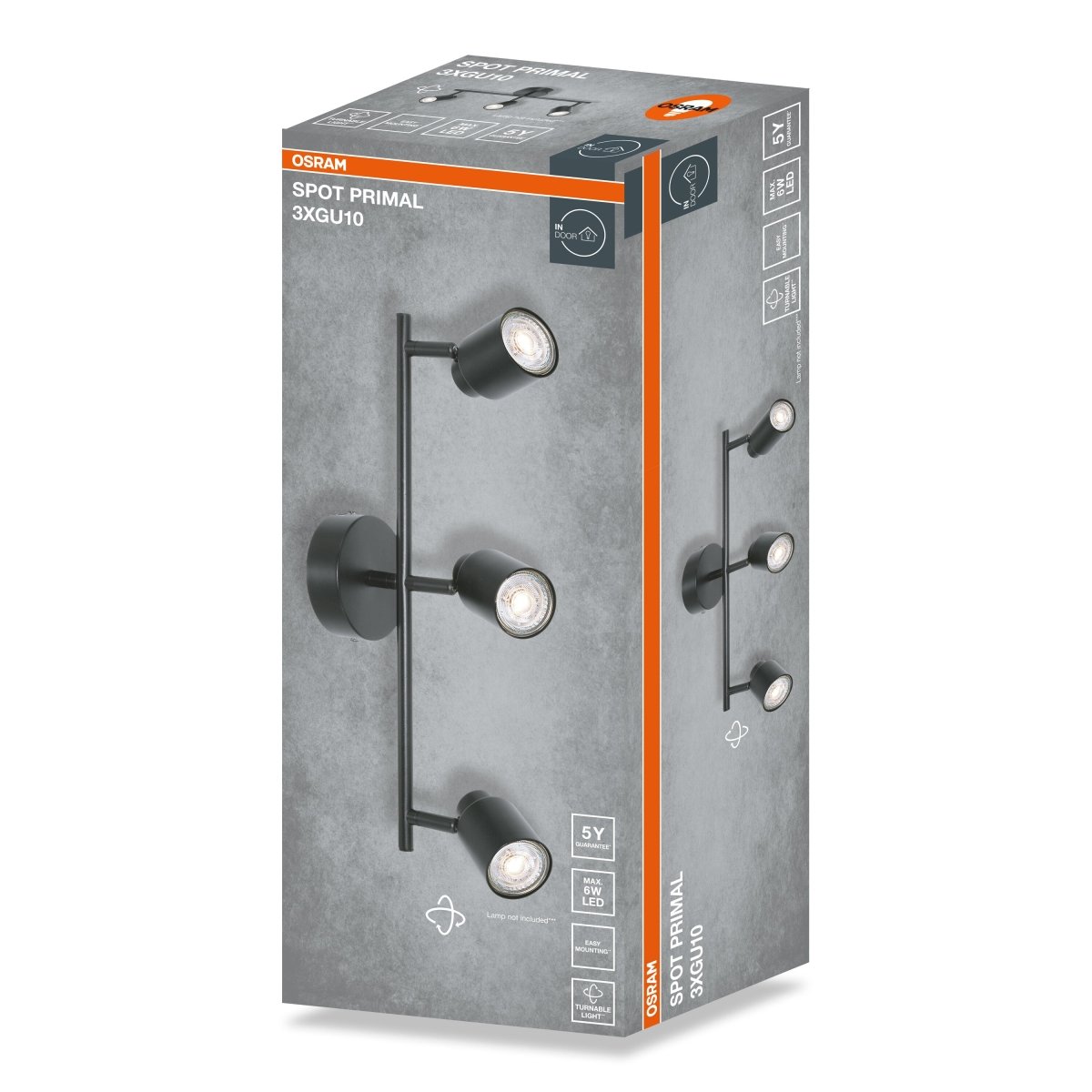 4099854587368 - Černá Bodovka LED SPOT PRIMAL 3xGU10 465 mm - Bodovka - Czechia LEDVANCE e - shop
