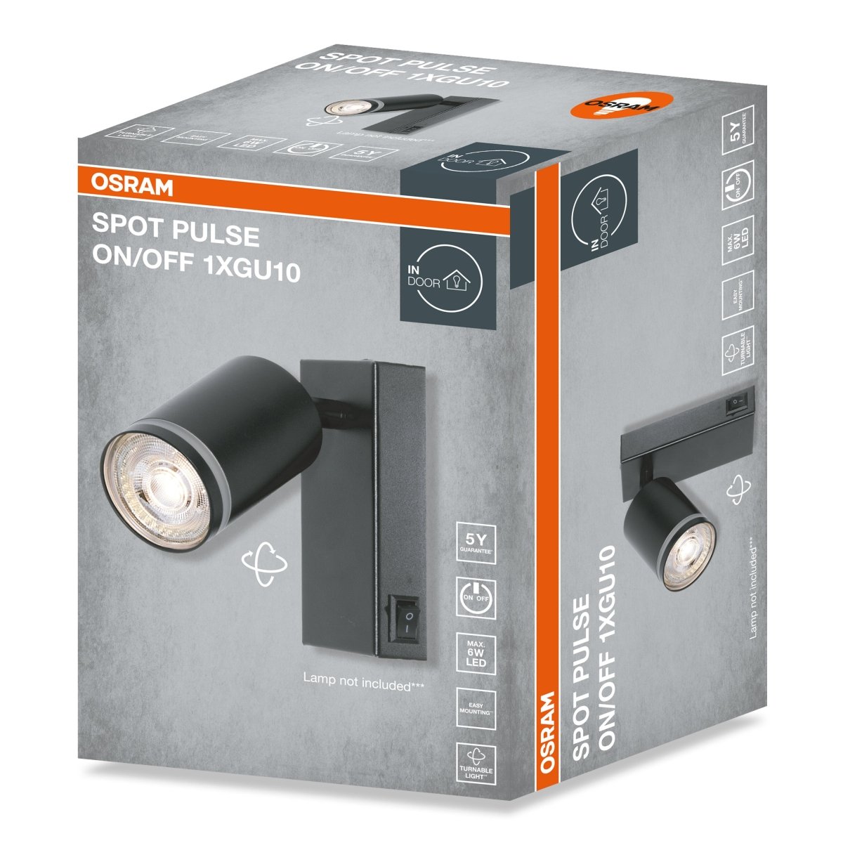 4099854587870 - Černá Bodovka LED SPOT PULSE 1xGU10 ON/OFF - Bodovka - Czechia LEDVANCE e - shop