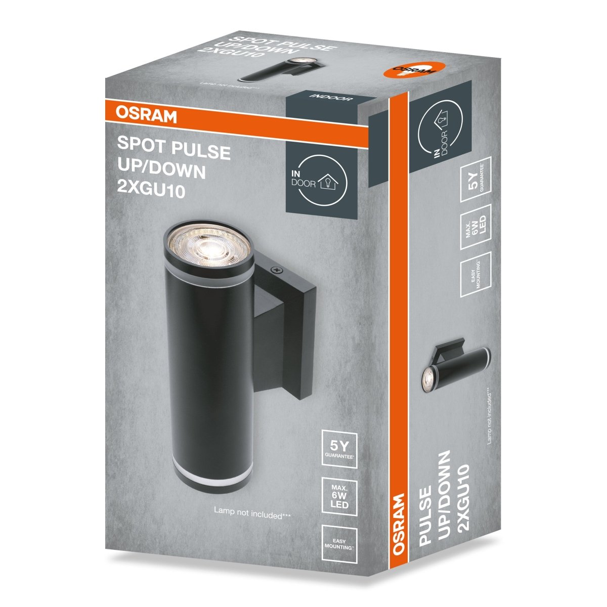 4099854587894 - Černá Bodovka LED SPOT PULSE 2xGU10 UP/DOWN 180 mm - Bodovka - Czechia LEDVANCE e - shop