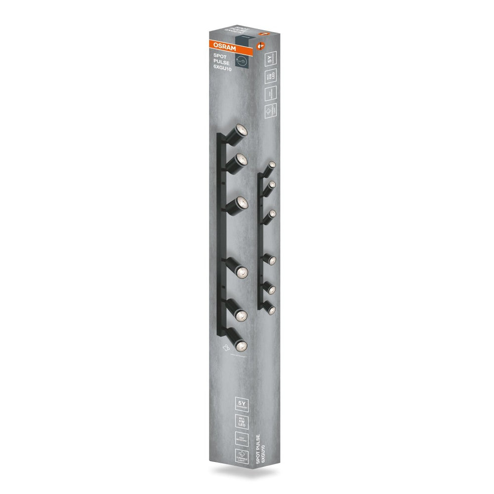 Černá Bodovka LED SPOT PULSE 6xGU10 900 mm