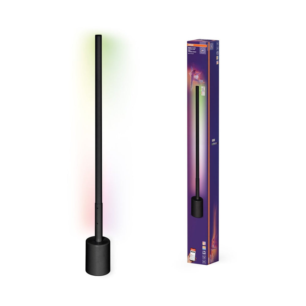 Černá stojací lampa 8 W Laditelná bílá
